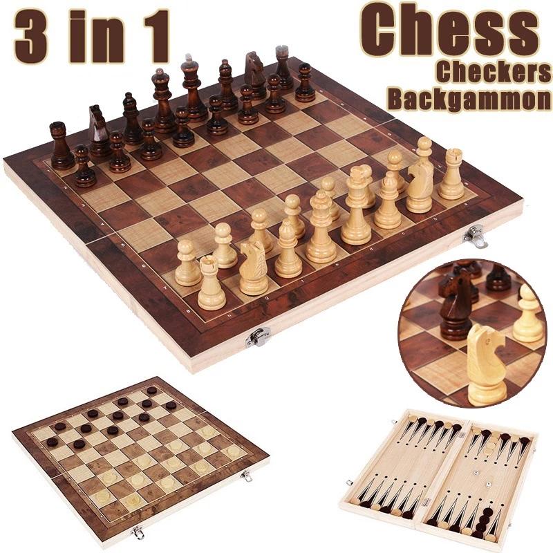 Board Game Quacks - لوحة شطرنج 3 في 1، لوحة