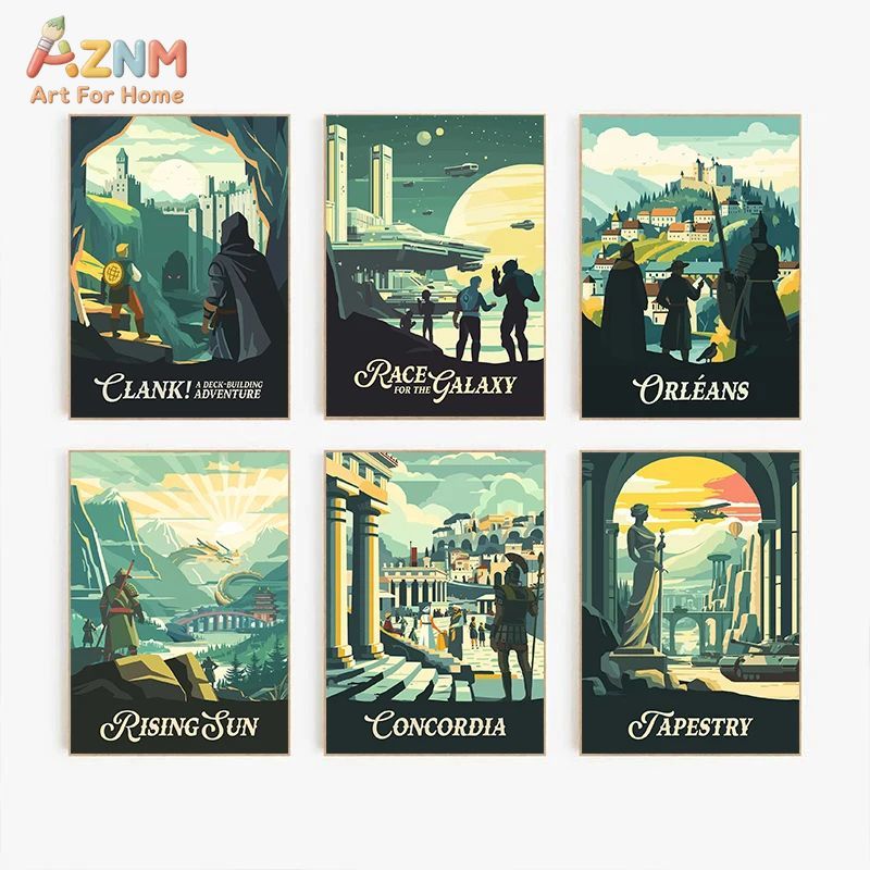 AZNM لوحة فنية جدارية قماشية ب - مراجعة Board Game Table وسعره